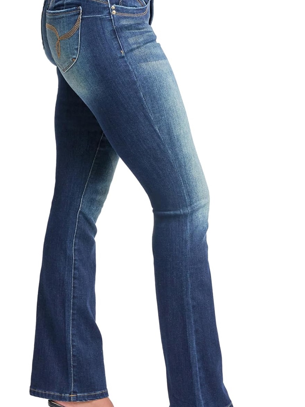 YMI Jeans “Wanna Betta Butt” Mid Rise Dark Wash Bootcut Flare - Picture 6 of 14